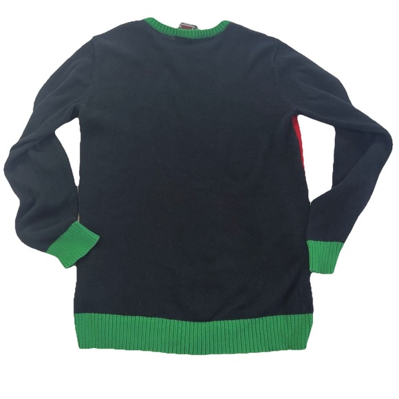 Ugly Christmas Knit Sweater Changing Sequins Gamer Santa‎ Level Up  Kids Large - Picture 2 of 7